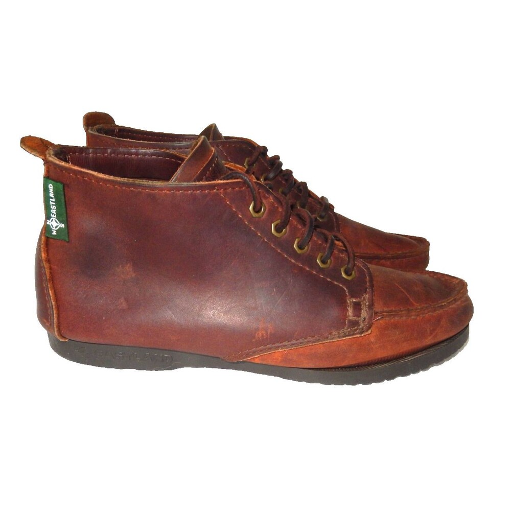 Vintage Eastland Leather Chukka Boots Moc Toe Brown Lace Up Women's 9 M